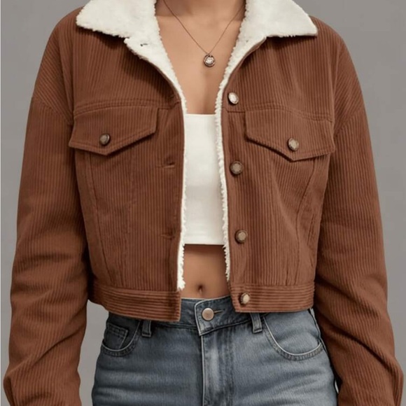 Brown Teddy Jacket with Cream Lining - Picture 3 of 3